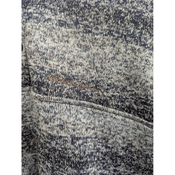 Eddie Bauer Men's Large Radiator Fleece Mock Neck Snap Pullover Blue G13 - Picture 2 of 9